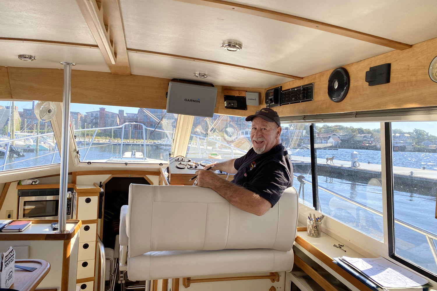 A man sitting in a boat